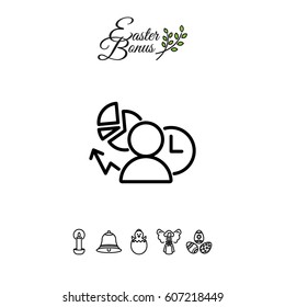 Web line icon. Business icon; Manager , Analyst