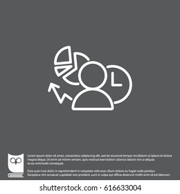 Web line icon. Business icon; Manager , Analyst