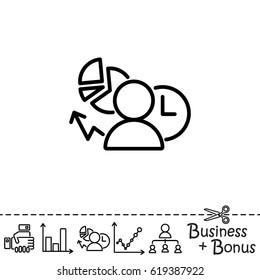 Web line icon. Business icon; Manager , Analyst