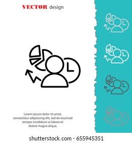 Web line icon. Business icon; Manager , Analyst