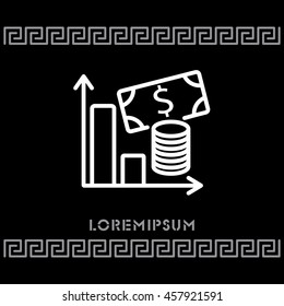 Web line icon. Business; money and graph