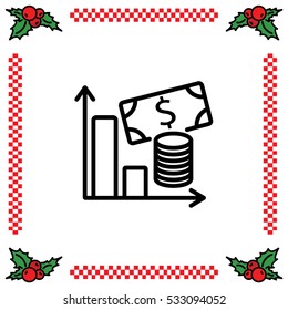 Web line icon. Business; money and graph