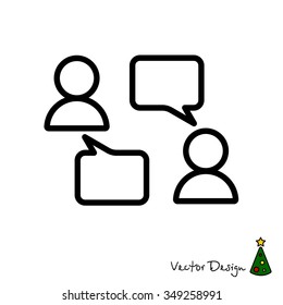 Web line icon. Business; Negotiations, dialog