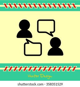 Web line icon. Business; Negotiations, dialog