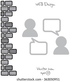 Web line icon. Business; Negotiations, dialog