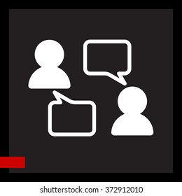 Web line icon. Business; Negotiations, dialog
