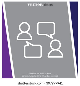 Web line icon. Business; Negotiations, dialog
