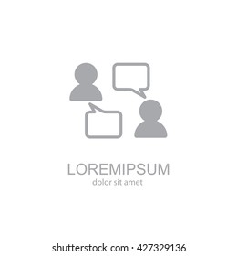 Web line icon. Business; Negotiations, dialog