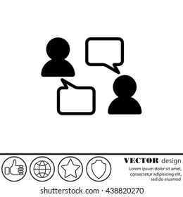 Web line icon. Business; Negotiations, dialog