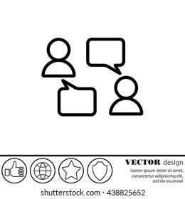 Web line icon. Business; Negotiations, dialog