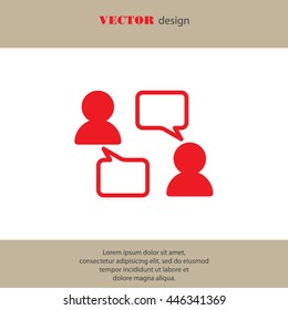Web line icon. Business; Negotiations, dialog