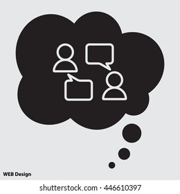 Web line icon. Business; Negotiations, dialog