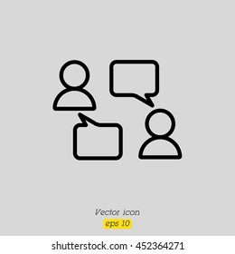 Web line icon. Business; Negotiations, dialog