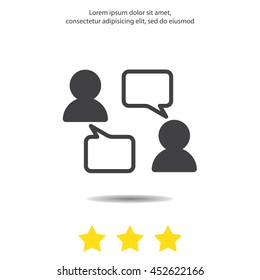 Web line icon. Business; Negotiations, dialog
