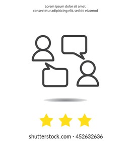 Web line icon. Business; Negotiations, dialog
