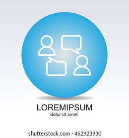 Web line icon. Business; Negotiations, dialog