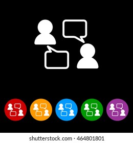 Web line icon. Business; Negotiations, dialog