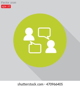 Web line icon. Business; Negotiations, dialog