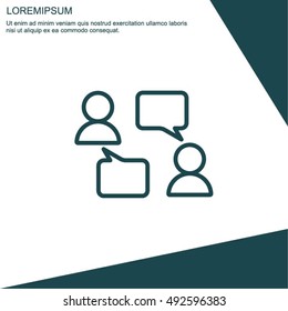 Web line icon. Business; Negotiations, dialog