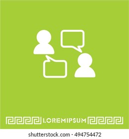 Web line icon. Business; Negotiations, dialog