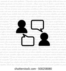Web line icon. Business; Negotiations, dialog