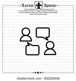 Web line icon. Business; Negotiations, dialog