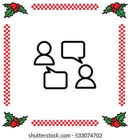 Web line icon. Business; Negotiations, dialog