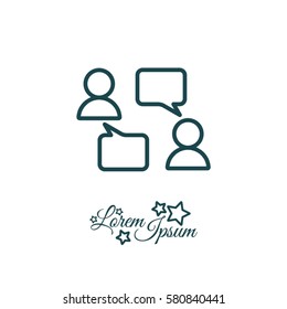 Web line icon. Business; Negotiations, dialog