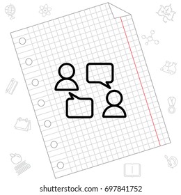 Web line icon. Business; Negotiations, dialog
