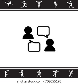 Web line icon. Business; Negotiations, dialog
