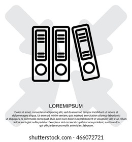 Web line icon. Business; Sigregators (folder, catalog)