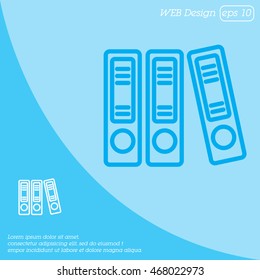 Web line icon. Business; Sigregators (folder, catalog)