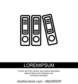 Web line icon. Business; Sigregators (folder, catalog)