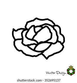 Web line icon. Cabbage