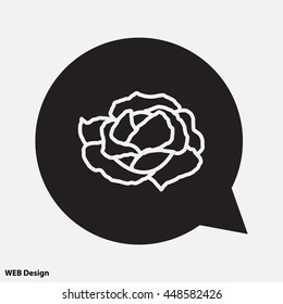Web line icon. Cabbage