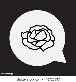 Web line icon. Cabbage