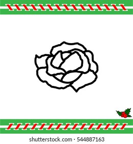 Web line icon. Cabbage