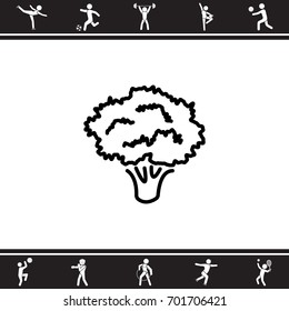 Web line icon. Cabbage