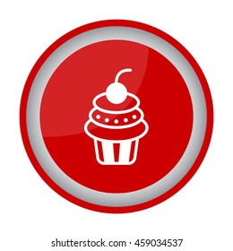Web line icon. Cake. Birthday cake.