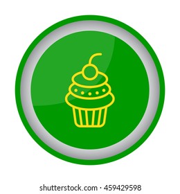 Web line icon. Cake. Birthday cake.