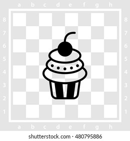 Web line icon. Cake. Birthday cake.