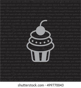 Web line icon. Cake. Birthday cake.