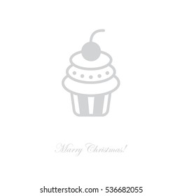 Web line icon. Cake. Birthday cake.