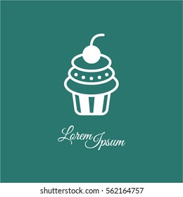 Web line icon. Cake. Birthday cake.