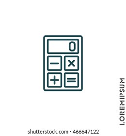 Web line icon. Calculator