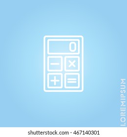 Web line icon. Calculator