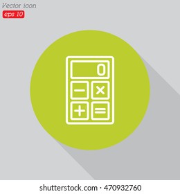 Web line icon. Calculator