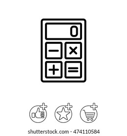 Web line icon. Calculator