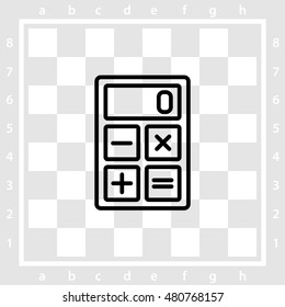 Web line icon. Calculator