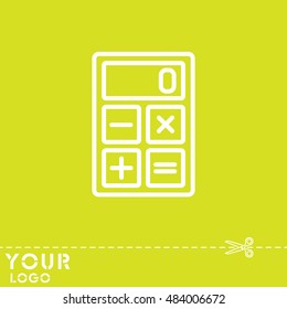 Web line icon. Calculator